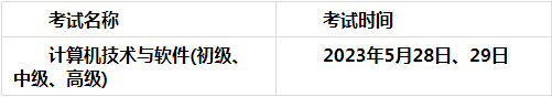 2023年上半年軟考時(shí)間：5月27日至28日